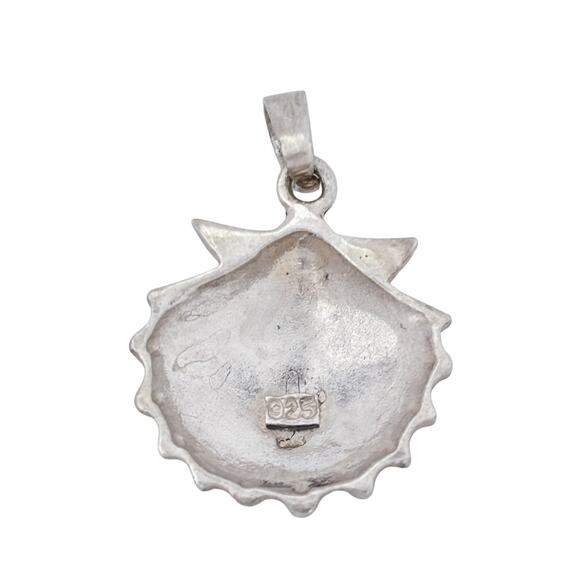 Scallop Sea Shell Charm | Vintage Sterling Silver 925 | Ocean Beach Pendant - Picture 3 of 7